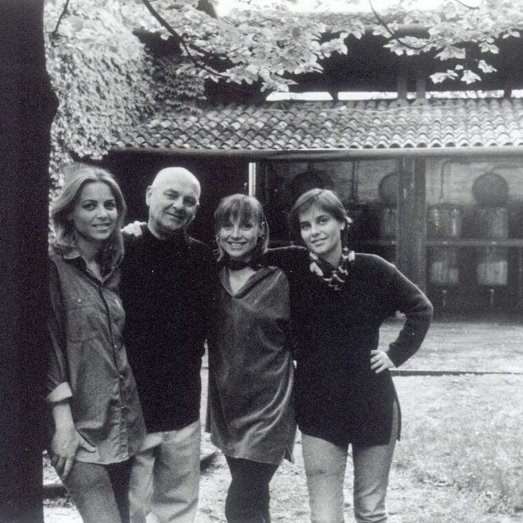 Benito Nonino con le figlie Cristina, Antonella ed Elisabetta
